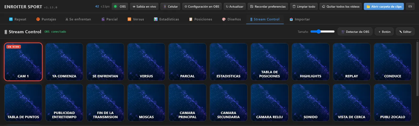 Solapa Stream Control