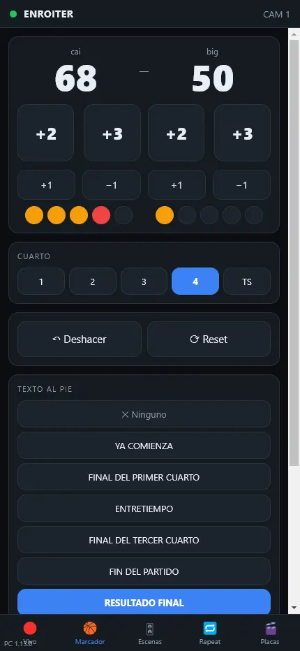 Marcador en el celular